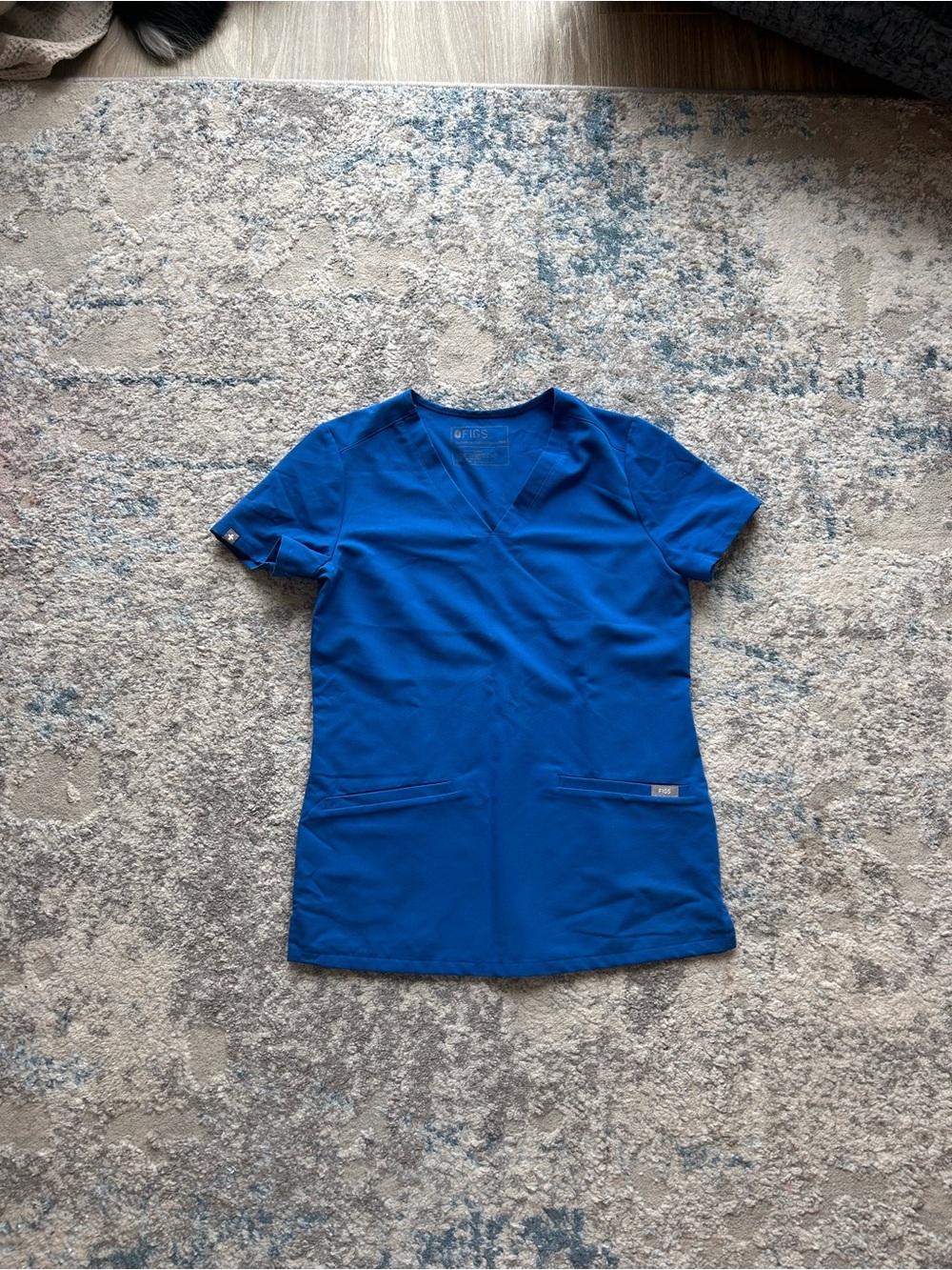 Figs Women’s V-Neck Top in Royal Blue